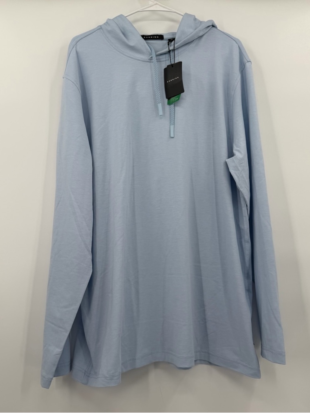 Dunning long sleeve light blue hoodie pullover xl